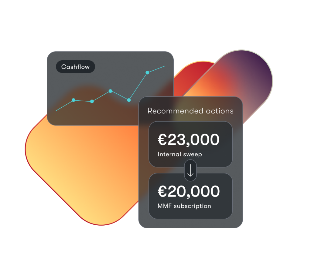 User interface showing cash forecasting and positioning
