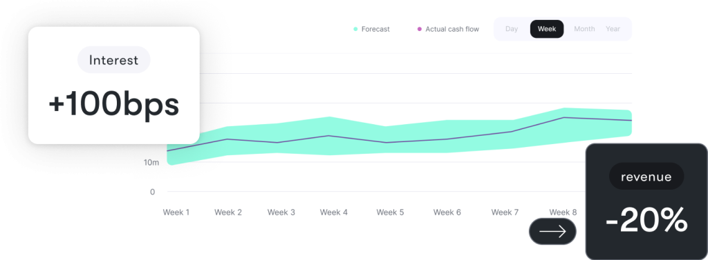 User interface showing liquidity planning