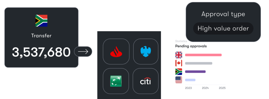 User interface showing payments
